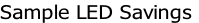 Sample LED Savings
